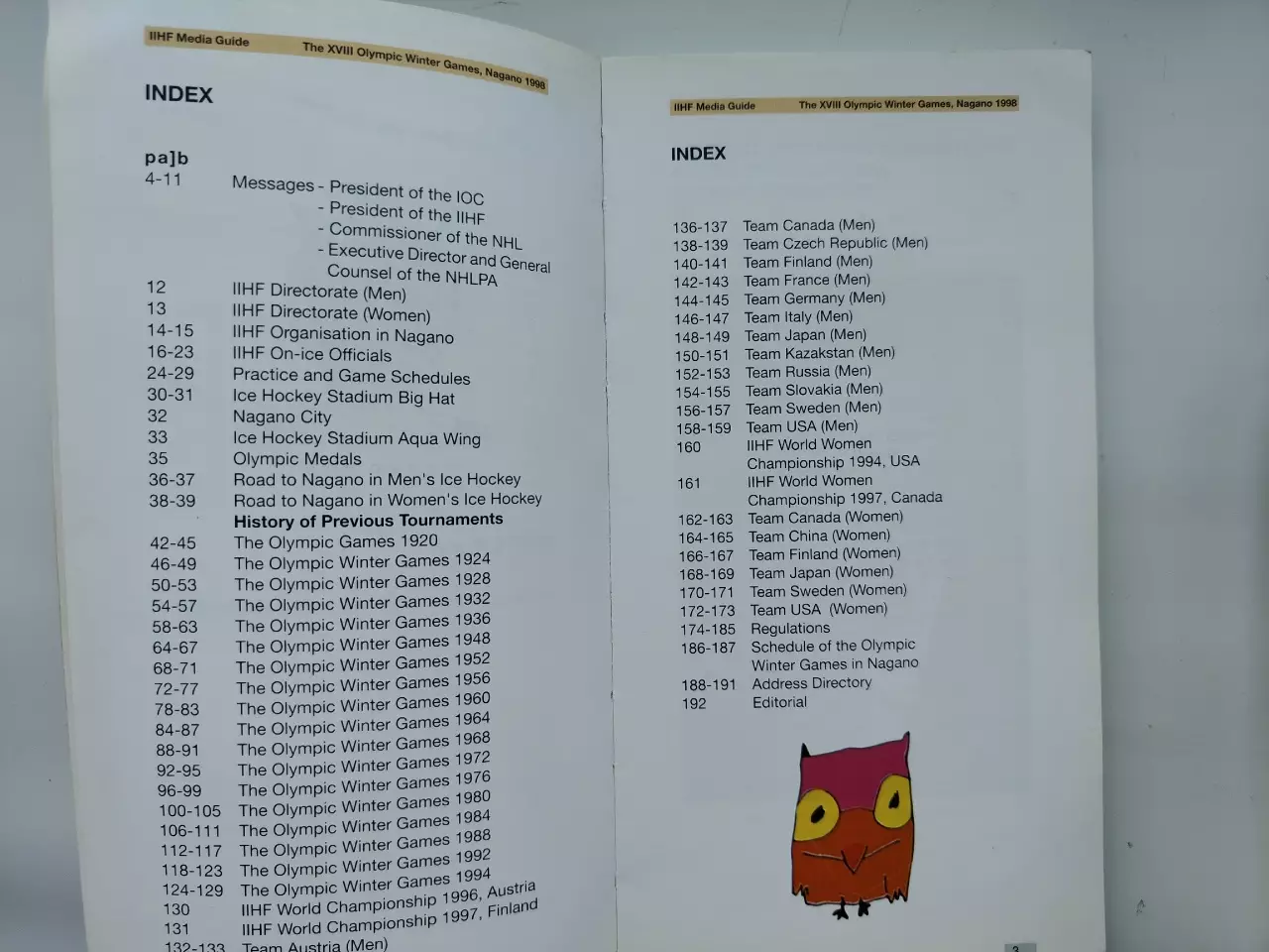 Нагано. Олимпиада 1998 Офиц. Media Guide Россия Канада Швеция Фины...(192 стр.) 6
