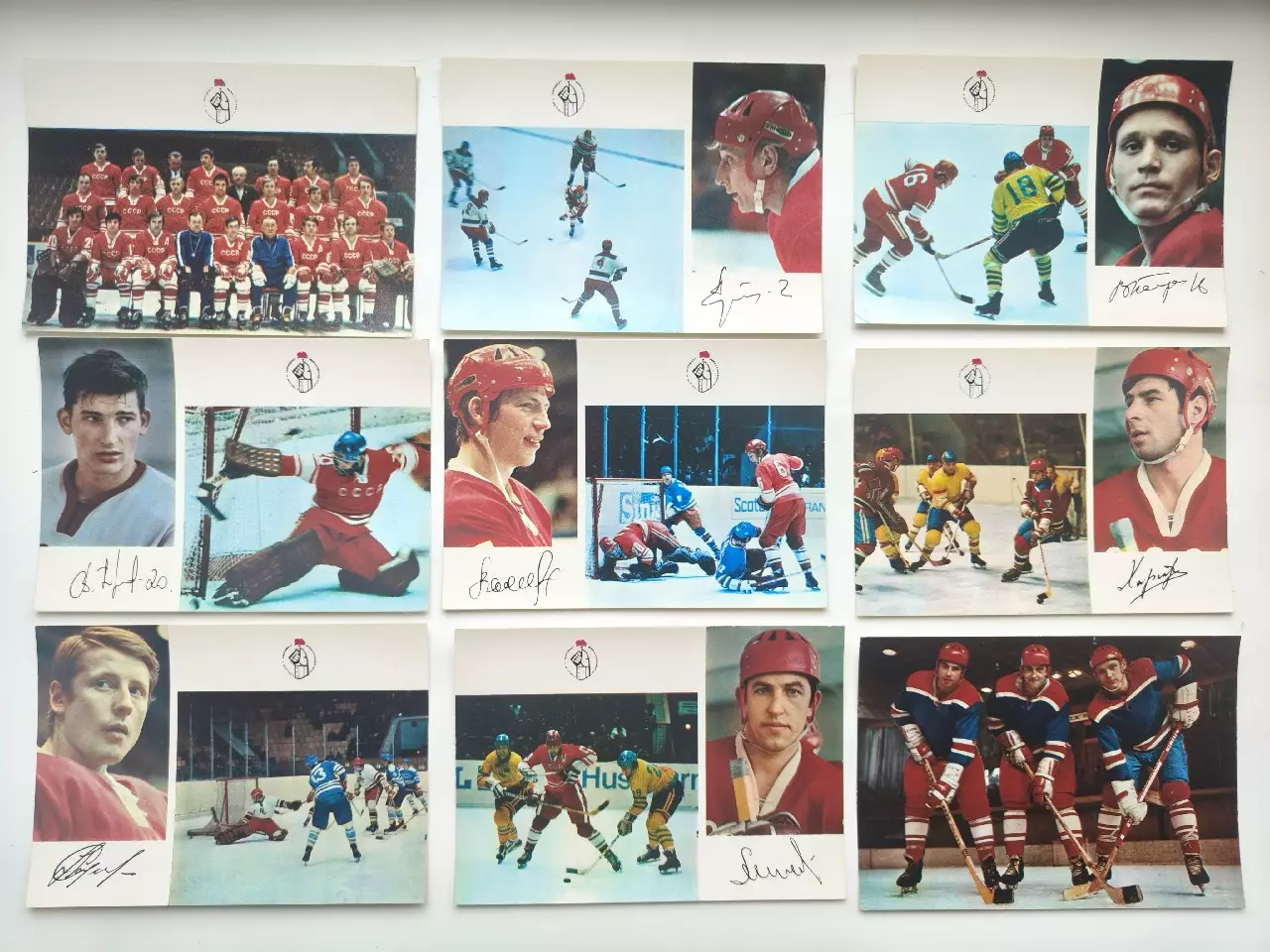 Набор открыток. Хоккей. Сборная СССР - чемпион мира и Европы 1973 1