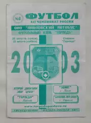 Торпедо Павлово-на-Оке - Зенит Пенза Биохимик-Мордовия Саранск 2003