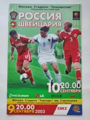 Москва. Россия- Швейцария 2003 Отбор.ЧЕ (М1)