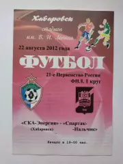 СКА-Энергия Хабаровск - Спартак Нальчик 22 августа 2012 (М1)