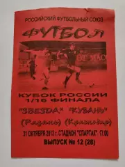 Звезда Рязань - Кубань Краснодар 2013 Кубок России 2 вид (М1)
