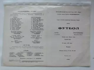 Терек Грозный - Ростсельмаш Ростов-на-Дону 1985 (М1)