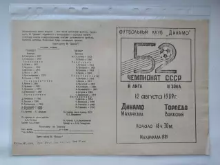 Динамо Махачкала - Торпедо Волжский 1989 (М1)