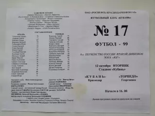 Кубань Краснодар - Торпедо Георгиевск 1999 (М1)