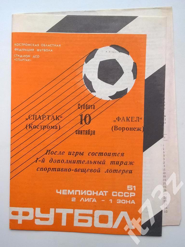Спартак Кострома - Факел Воронеж. 1988