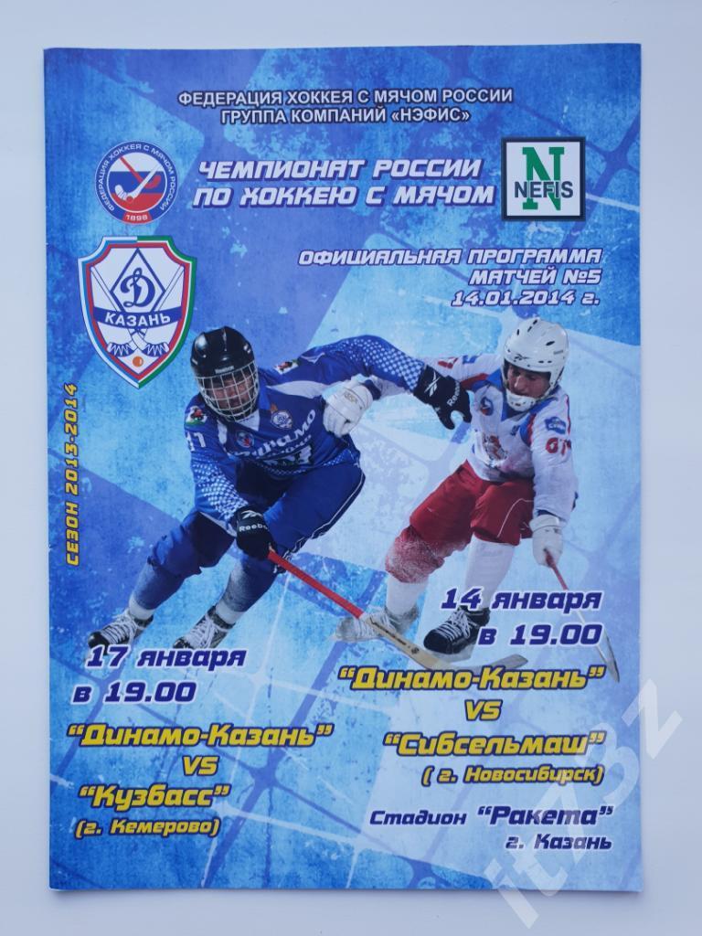 Хоккей с мячом. Динамо Казань - Сибсельмаш Новосибирск + Кузбасс Кемерово. 2014