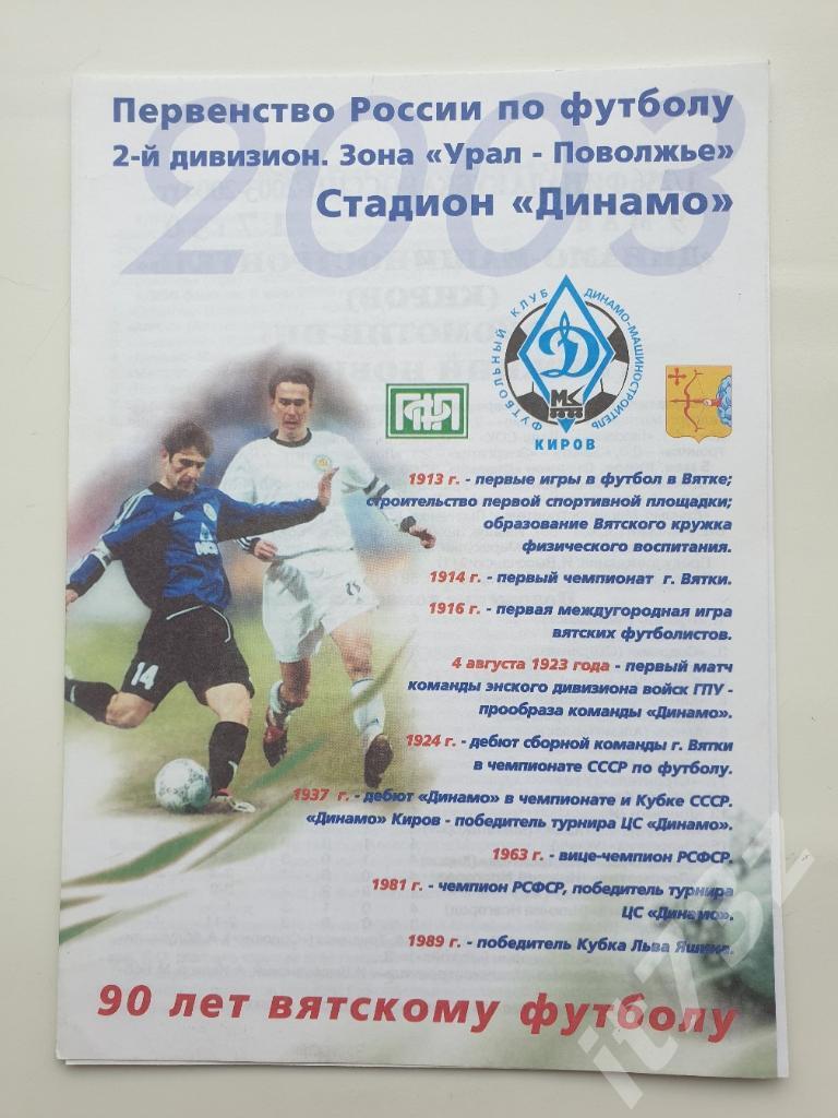 Динамо Киров - Локомотив Нижний Новгород 2003 Кубок России