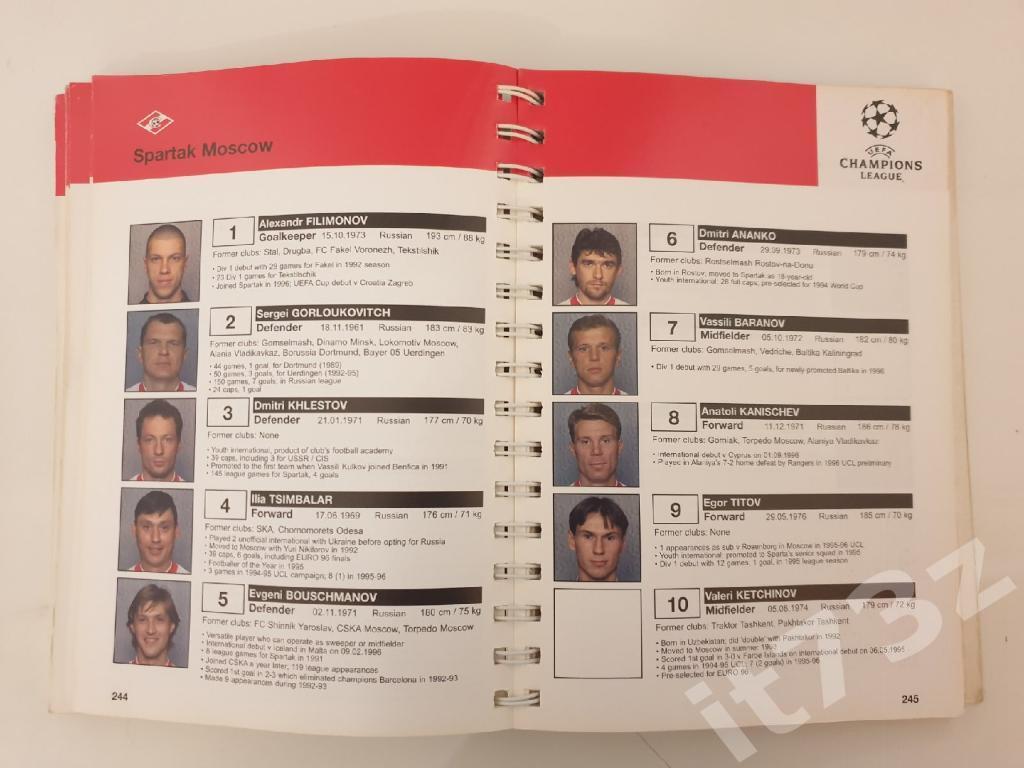 Футбол. Statistics Handbook Лига Чемпионов 1998/1999 (офиц.УЕФА, 352 страницы) 4