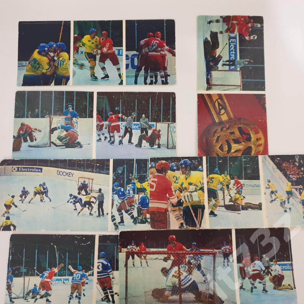 Набор открыток. Большой хоккей в Москве. Чемпионат мира 1973 (17 шт) 2