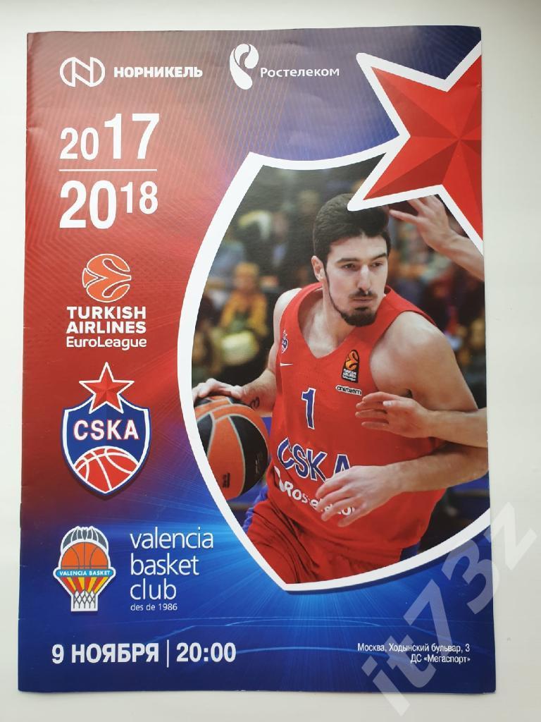 Баскетбол. ЦСКА Москва - Валенсия Испания 2017 Евролига