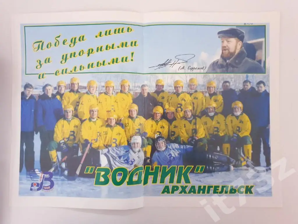 Плакат. Хоккей с мячом Водник Архангельск (Формат А3)