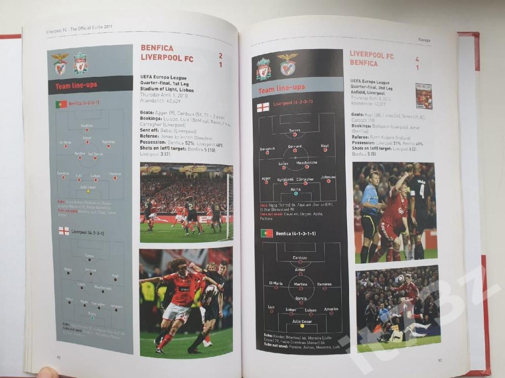 Официальный гайд ФК Ливерпуль Англия 2011 (208 страниц, твердый переплет) 4