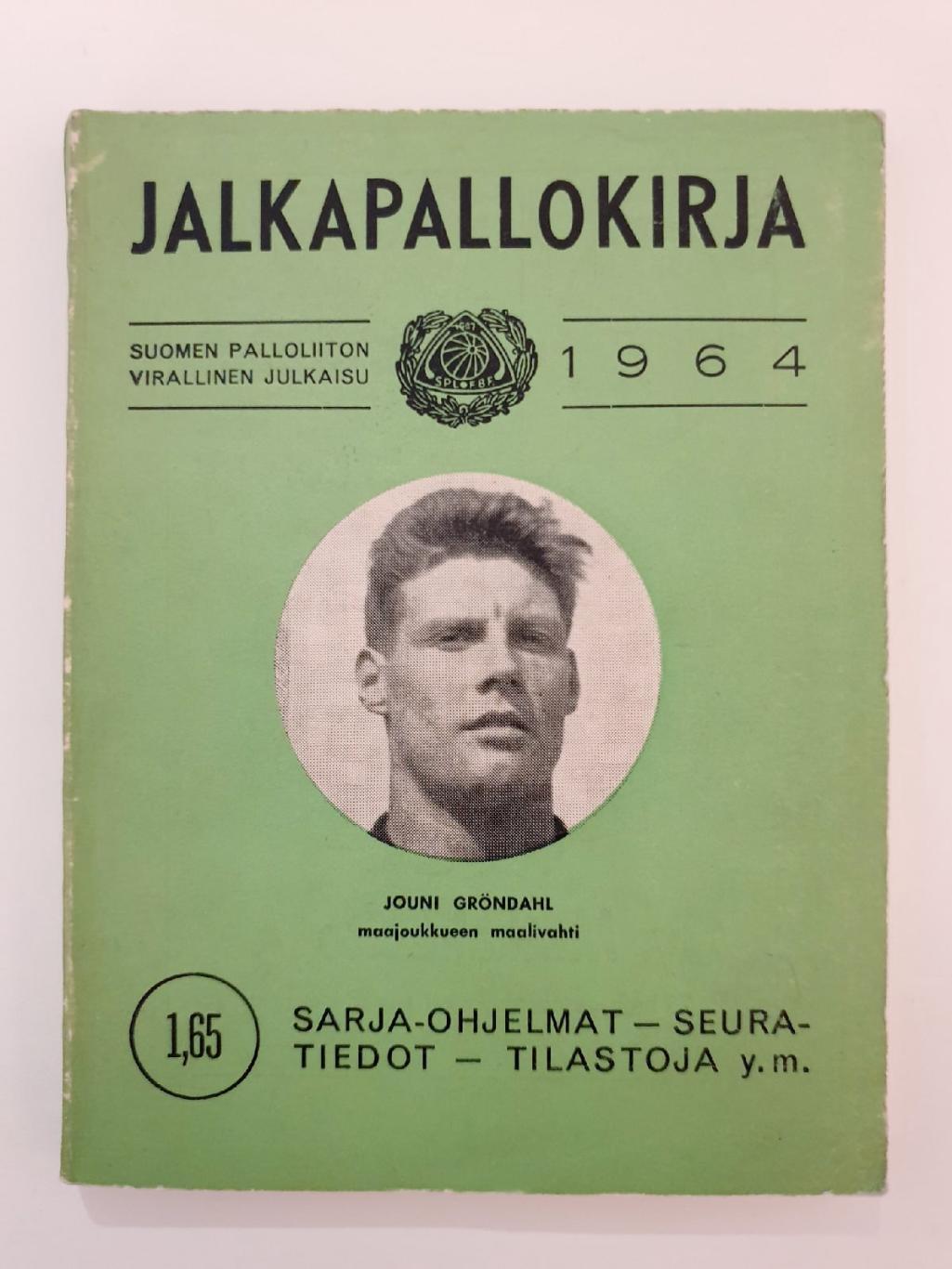 Футбол. Ежегодник Финляндия/Jalkapallokirja 1964 (200 страниц)