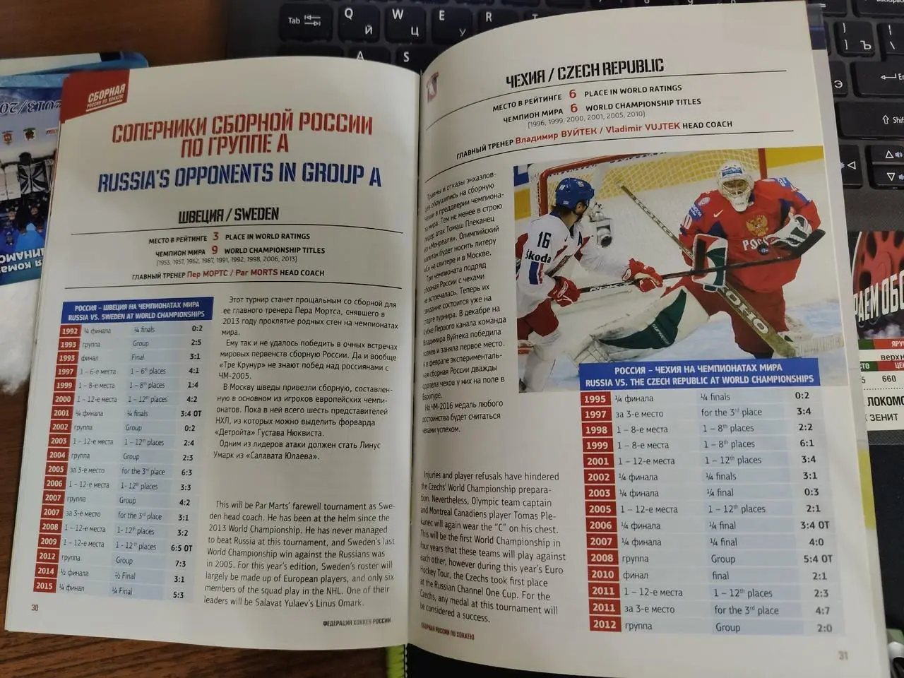 Медиа-гайд/media guide Сборная Россия Чемпионат мира по хоккею 2016 (36 страниц) 7