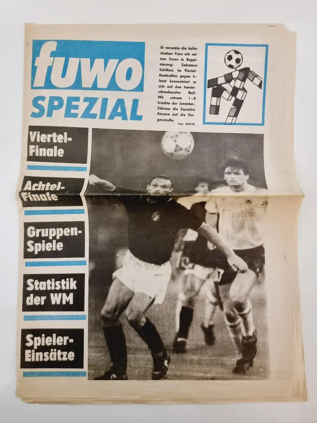 Футбол. FUWO 1990 Чемпионат Мира Италия Итоги (Формат А3, 16 страниц) см. фото