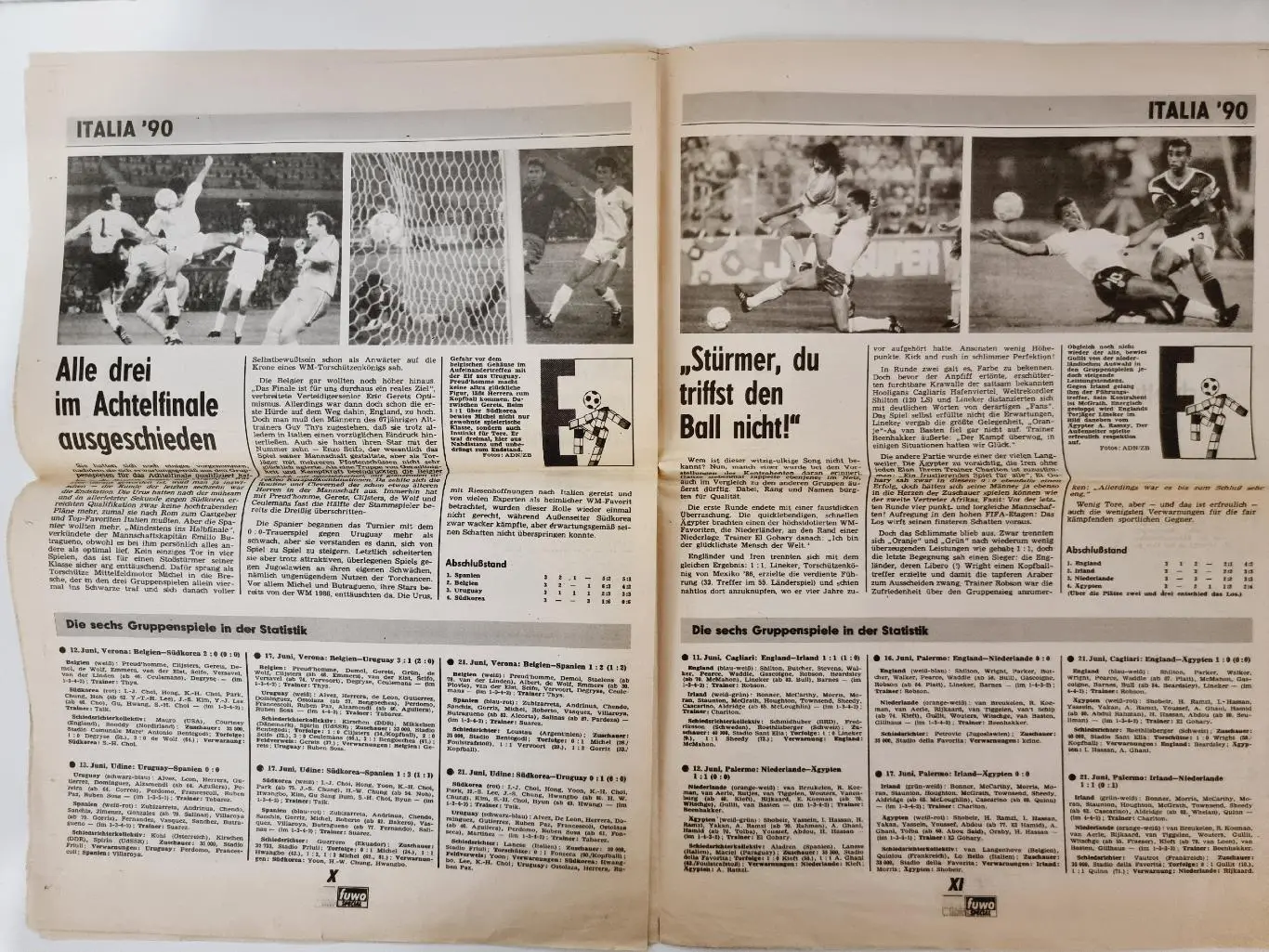 Футбол. FUWO 1990 Чемпионат Мира Италия Итоги (Формат А3, 16 страниц) см. фото 5