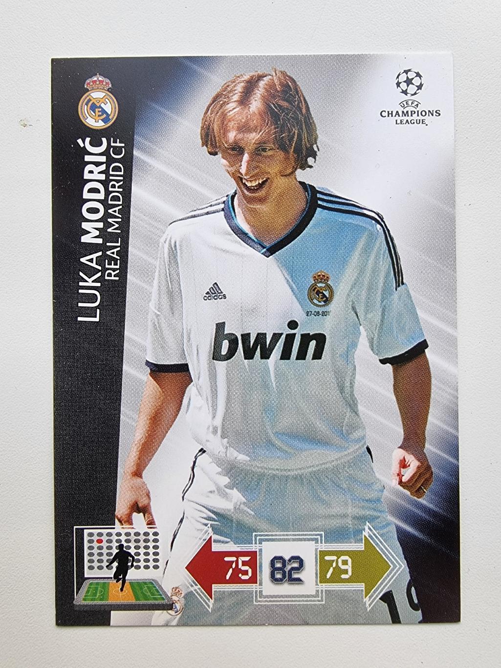 Карточка Panini/Панини Luka Modric/Лука Модрич Реал Мадрид Лига Чемпионов 2012