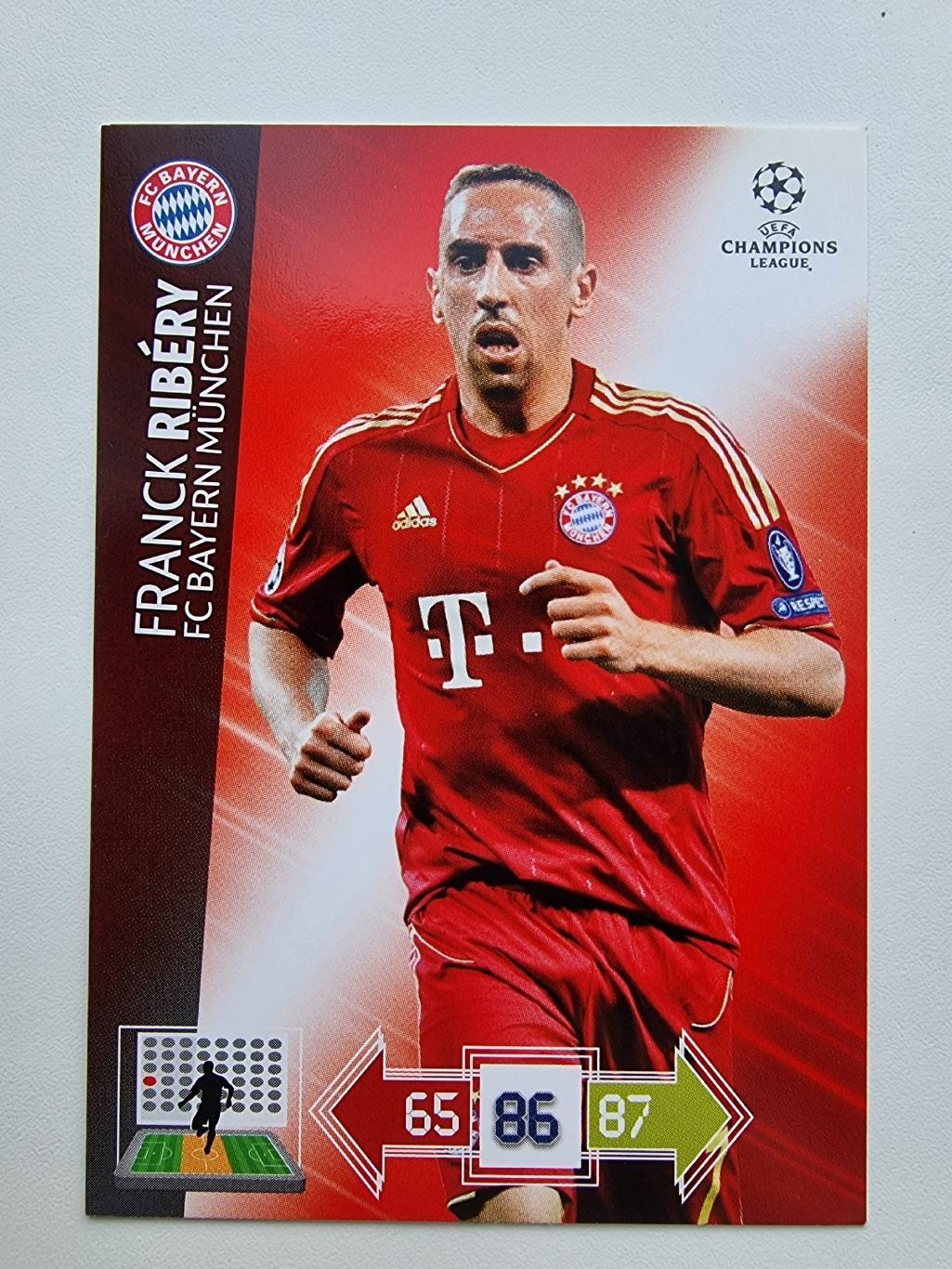 Карточка Panini/ПаниниFranck Ribery/Франк Рибери Бавария Лига Чемпионов 2012