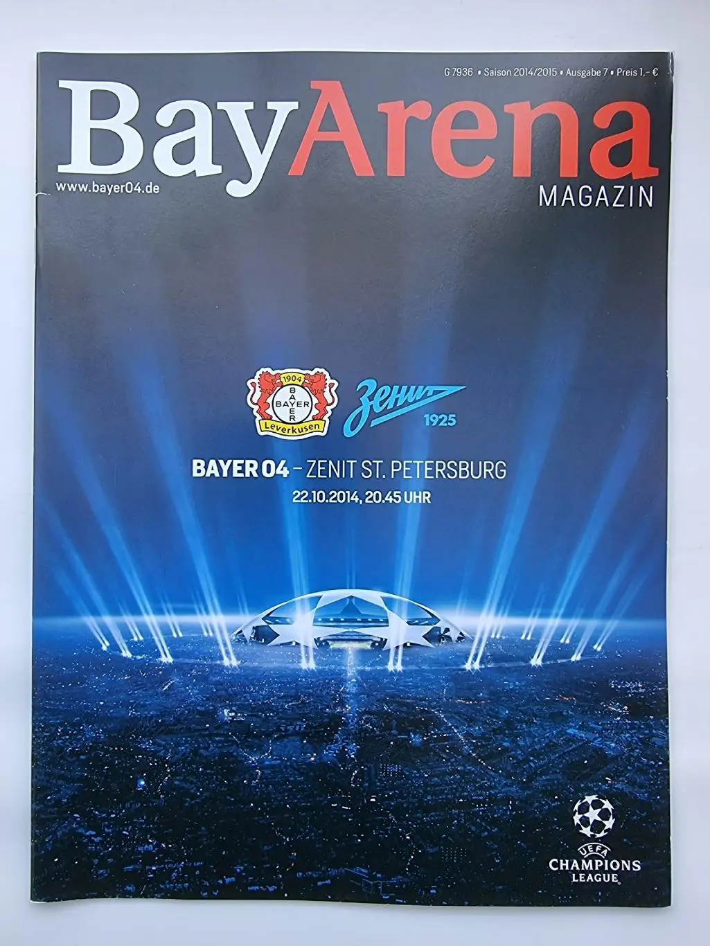 Байер Леверкузен Германия - Зенит Санкт Петербург 2014 Лига Чемпионов