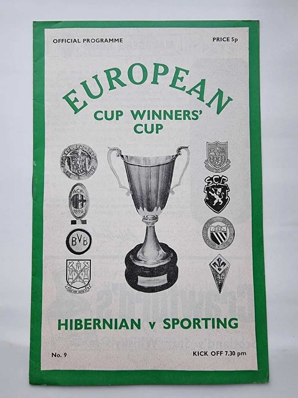 Хиберниан Эдинбург Шотландия - Спортинг Лиссабон Португалия 1972 Кубок Кубков