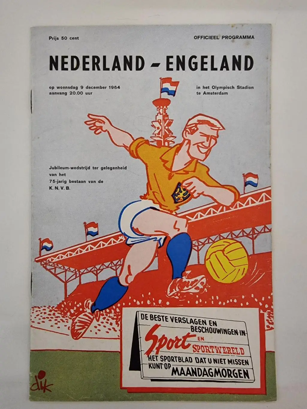 Амстердам Olympic Stadium Нидерланды/Голландия – Англия 1964 ТМ