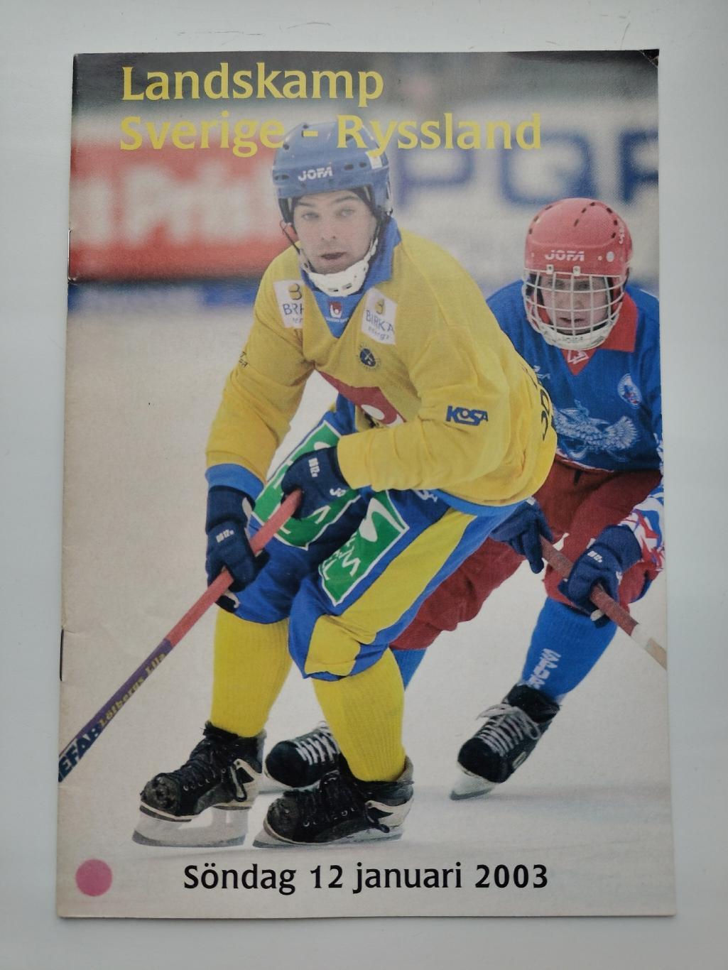 Хоккей с мячом. Швеция - Россия 12 января 2003 ТМ