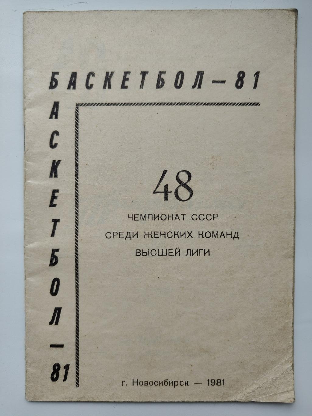 Баскетбол Новосибирск 1981 ЦСКА Спартак Динамо Москва Свердловск Ленинград и др