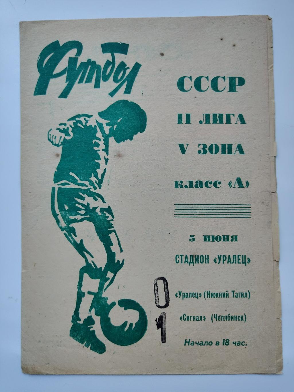 Уралец Нижний Тагил - Сигнал Челябинск 1977