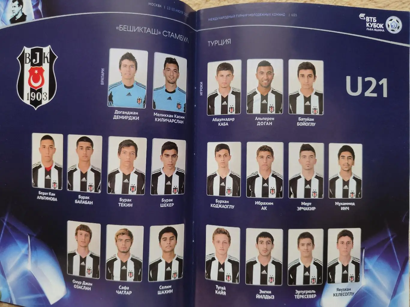 Кубок Яшина 2012 (Динамо Москва, Фрайбург, Малага, Вест Хэм, Бешикташ, Мексика) 2