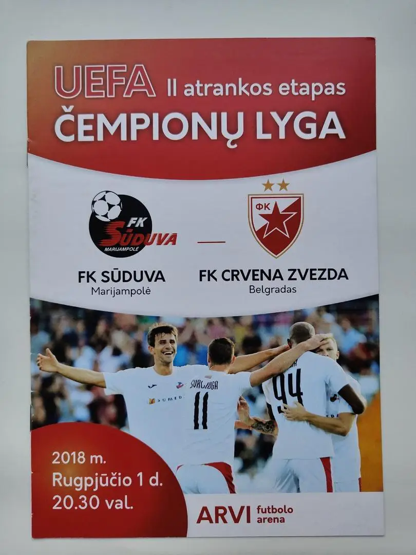 Судува Литва - Црвена Звезда Белград Сербия 2018 Лига Чемпионов