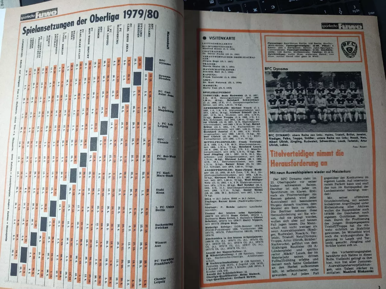 Спецвыпуск FUWO Футбольный сезон 1979/80 1