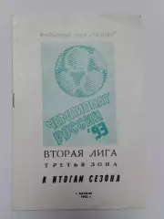 Футбол. Буклет Арзамас 1993 Итоги сезона (24 страницы)