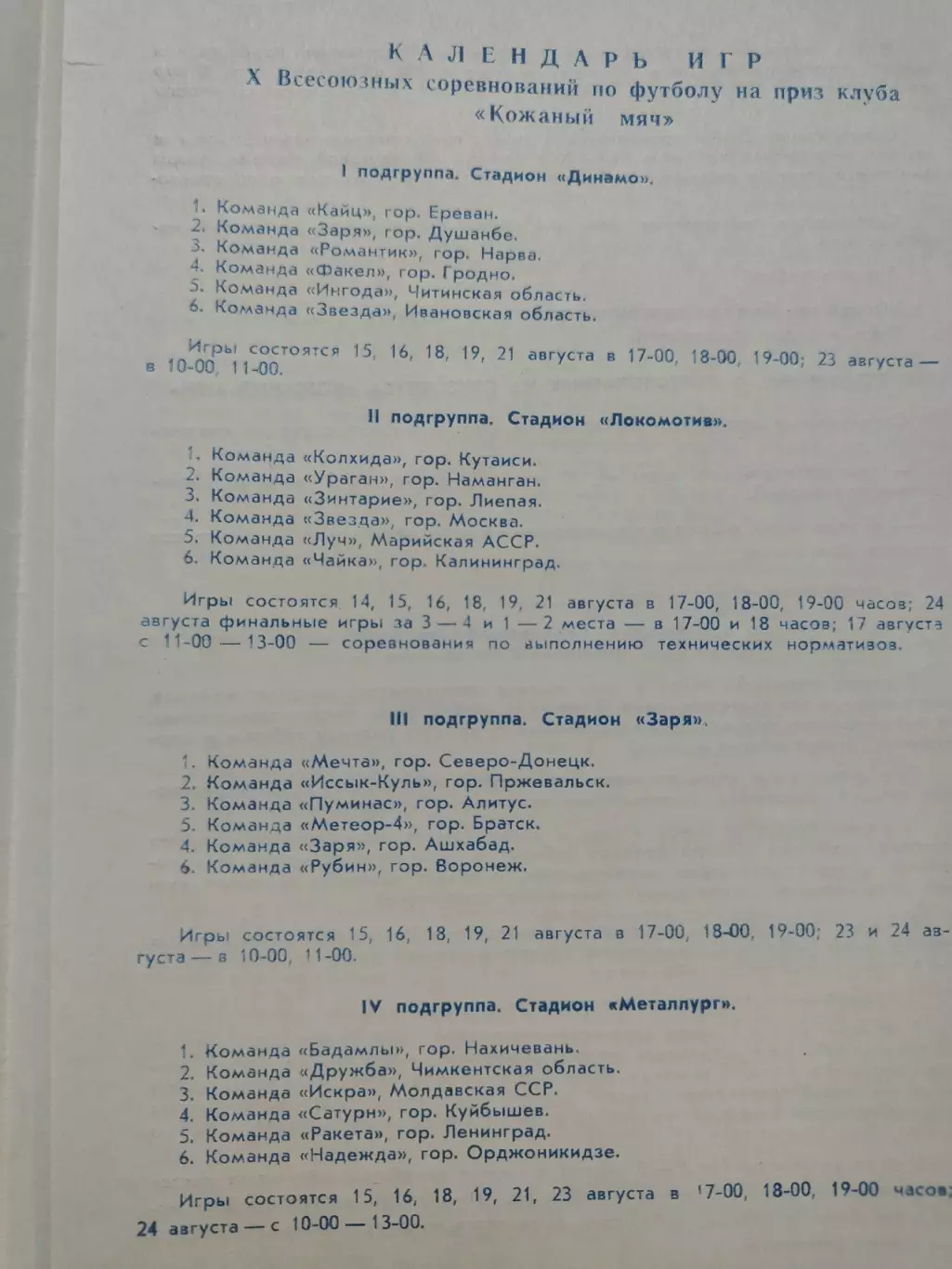 GR ФИНАЛ Куйбышев 1974 Кожаный мяч Москва Ленинград Воронеж Гродно 1