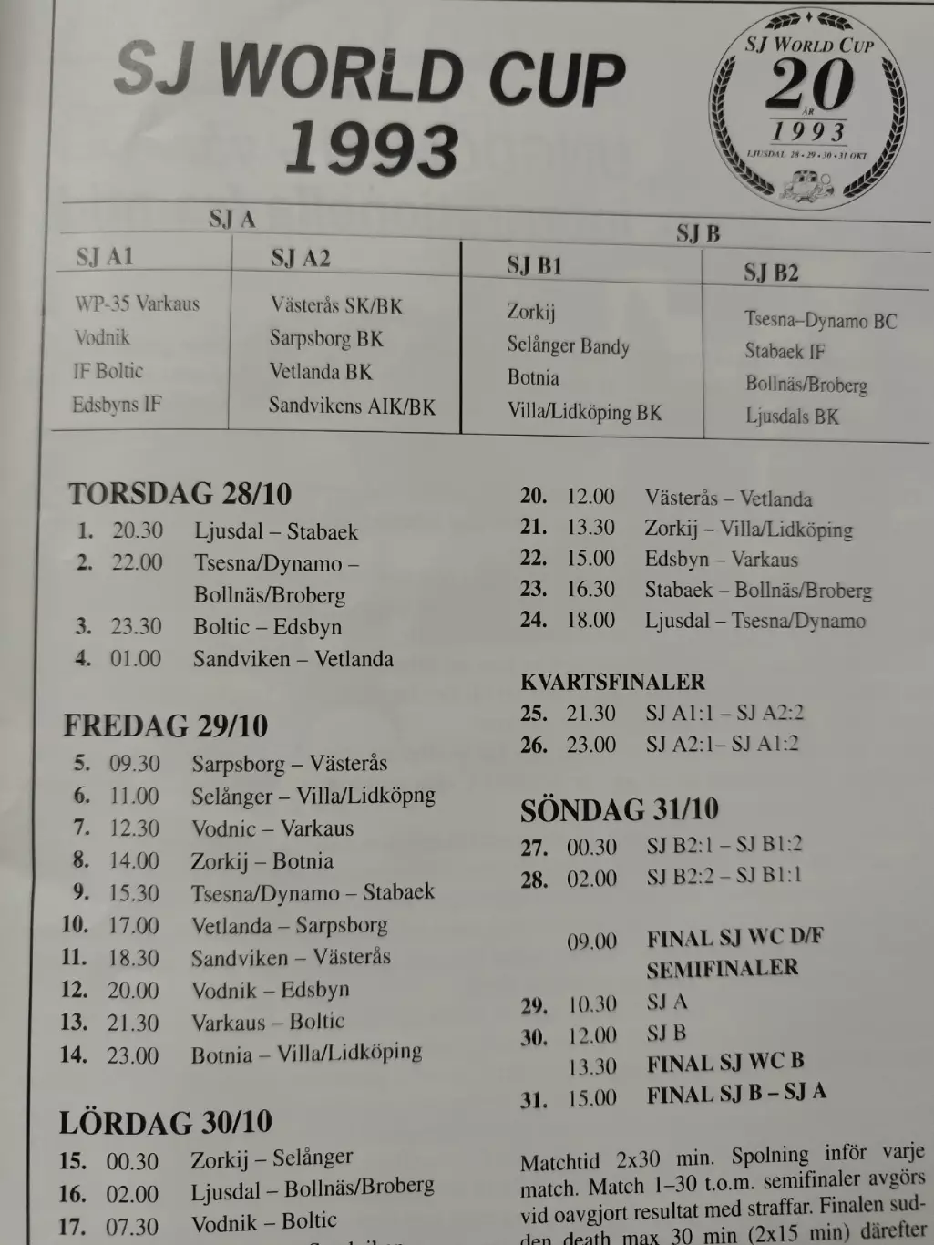 АКЦИЯ !!! Юсдаль/Швеция Кубок Мира 1993 Зоркий Красногорск Водник Архангельск 1