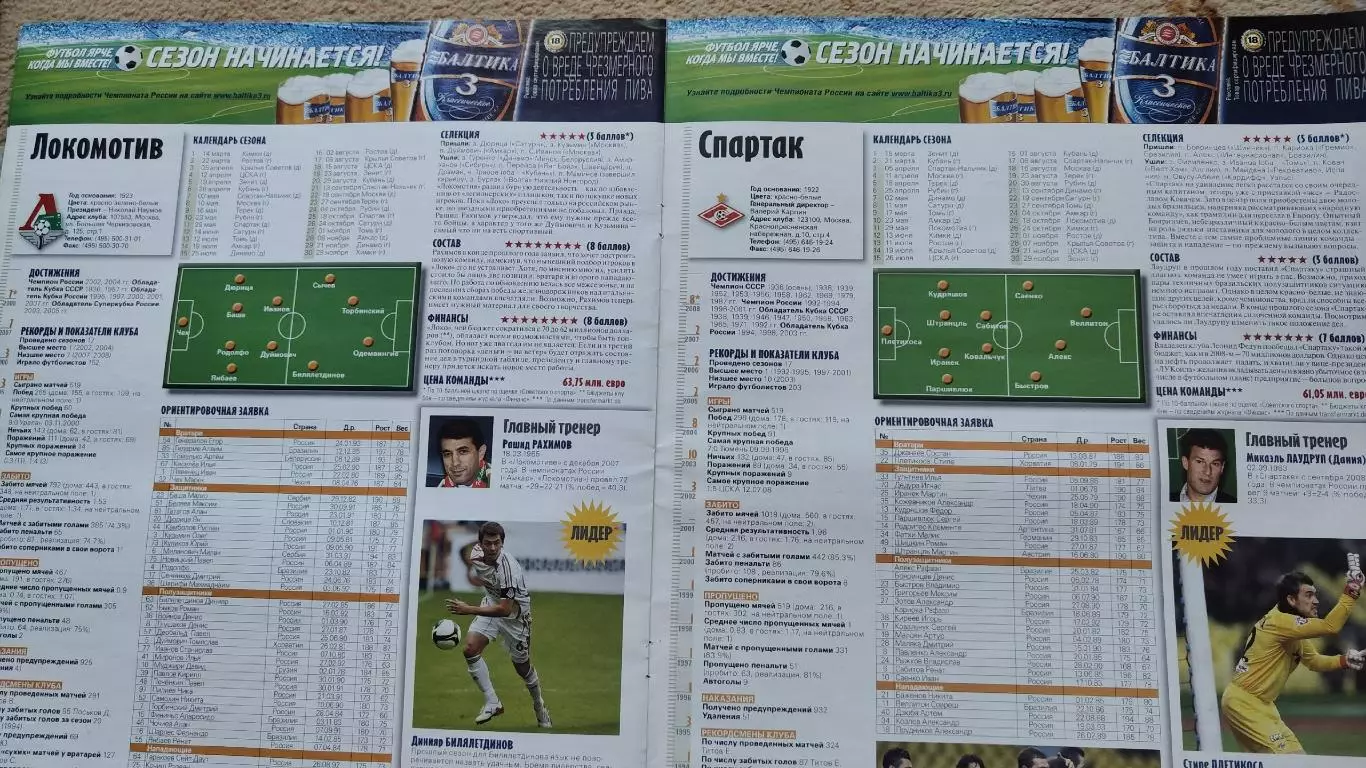 Спецвыпуск Советский спорт Футбол Примьер-лига Сезон 2009 (постер Юрий Жирков) 3