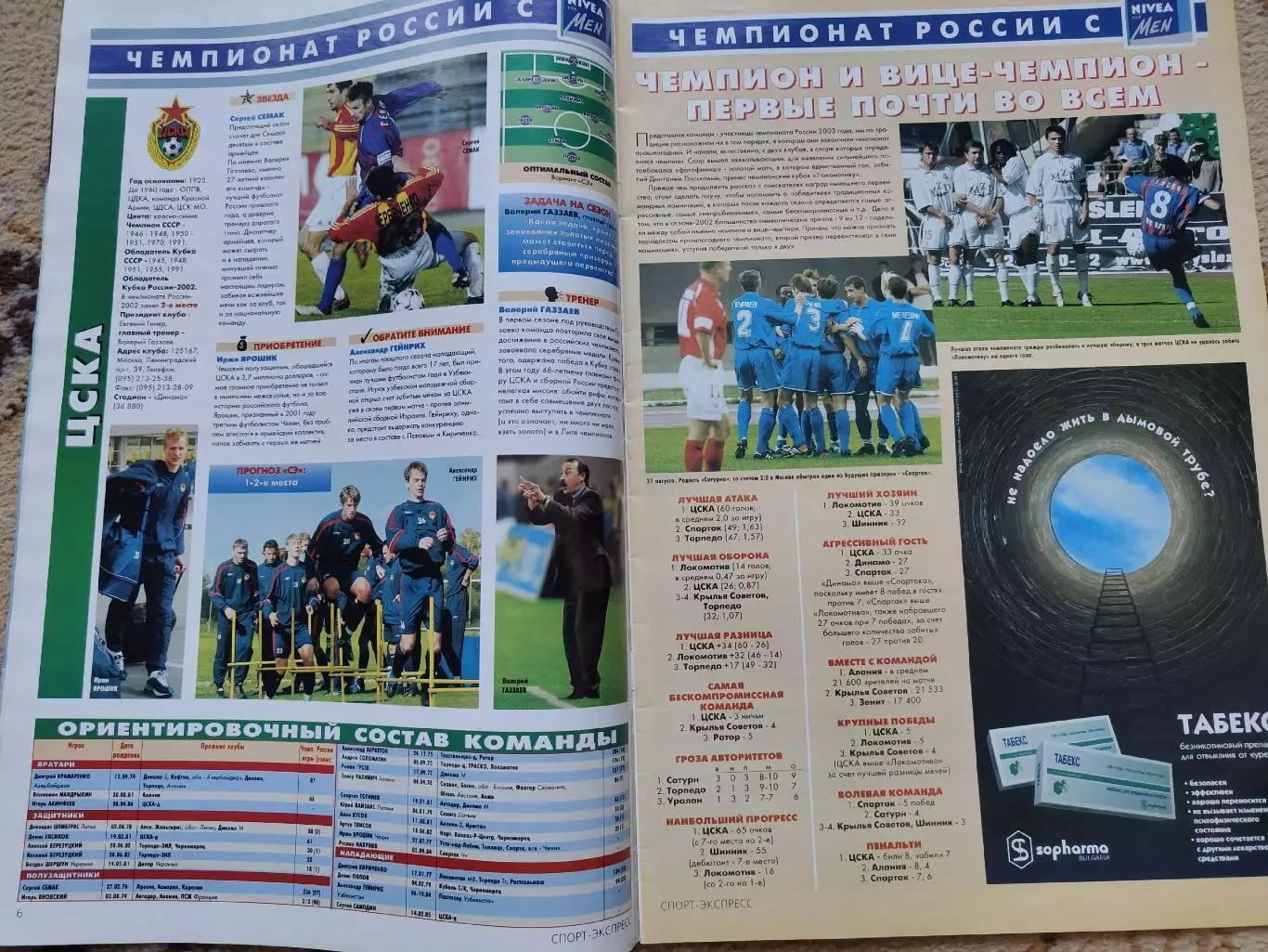 Спецвыпуск Спорт-экспресс Футбол Все о российском сезоне 2003 1