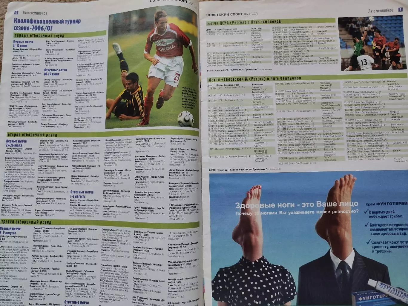 Спецвыпуск Советский спорт Лига Чемпионов 2006/07 постер Рональдиньо 1