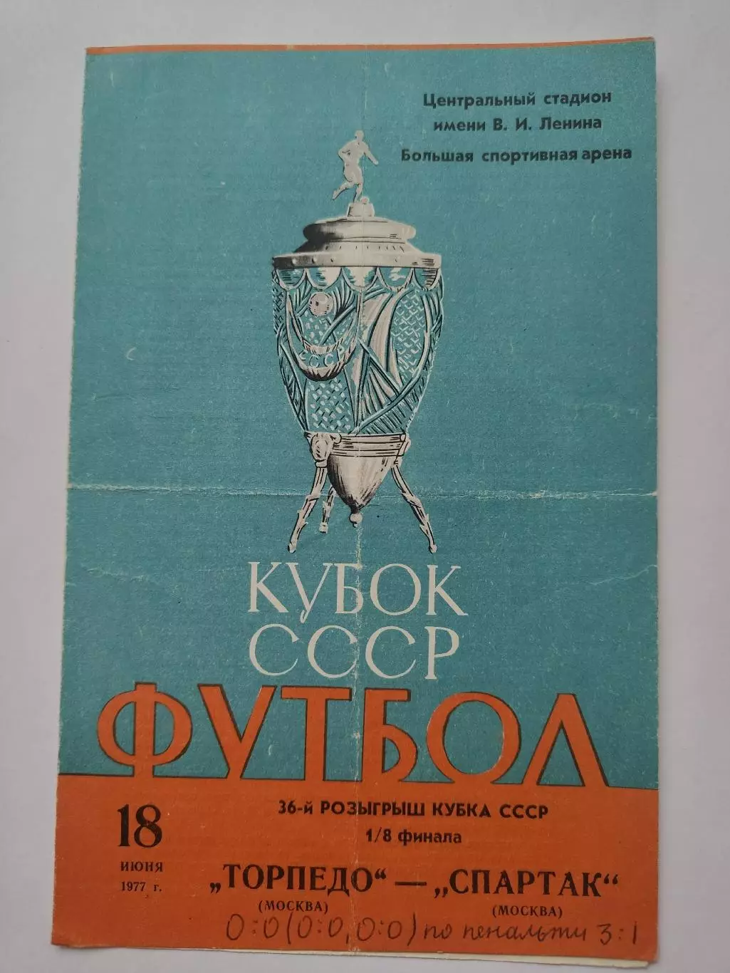 Торпедо Москва - Спартак Москва 1977 Кубок СССР