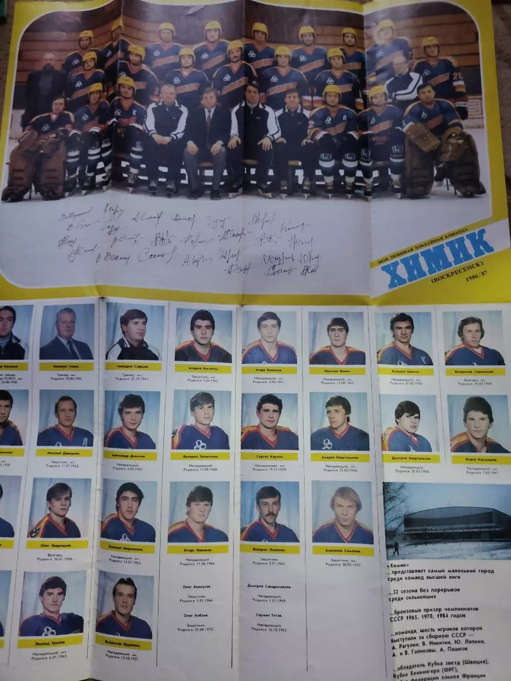 Хоккей. Моя любимая хоккейная команда Химик Воскресенск 1986/1987 1