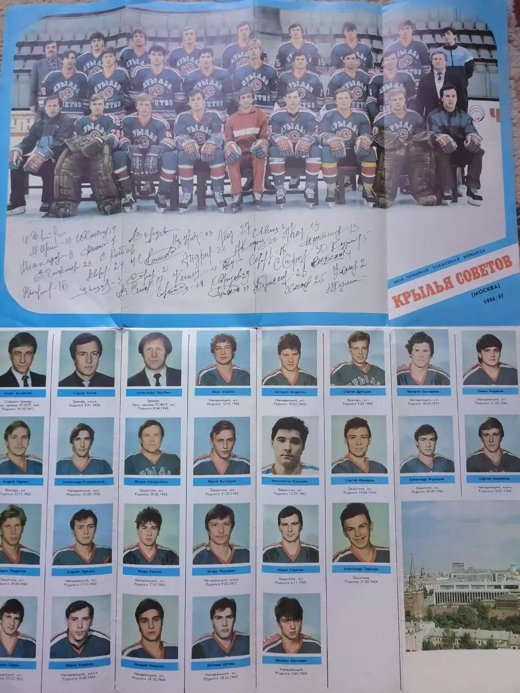Хоккей. Моя любимая хоккейная команда Крылья Советов Москва 1986/1987 1