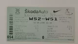 Билет. Санкт-Петербург Канада - Чехия 12 мая 2000 полуфинал Чемпионат Мира