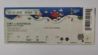 Билет. Чили - Австралия 25 июня 2017 Кубок Конфедерации