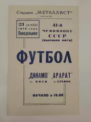 Харьков. Динамо Киев - Арарат Ереван 1978