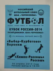 Выбор-Курбатово Воронеж - Химик Россошь 2014 Кубок МОА Черноземье