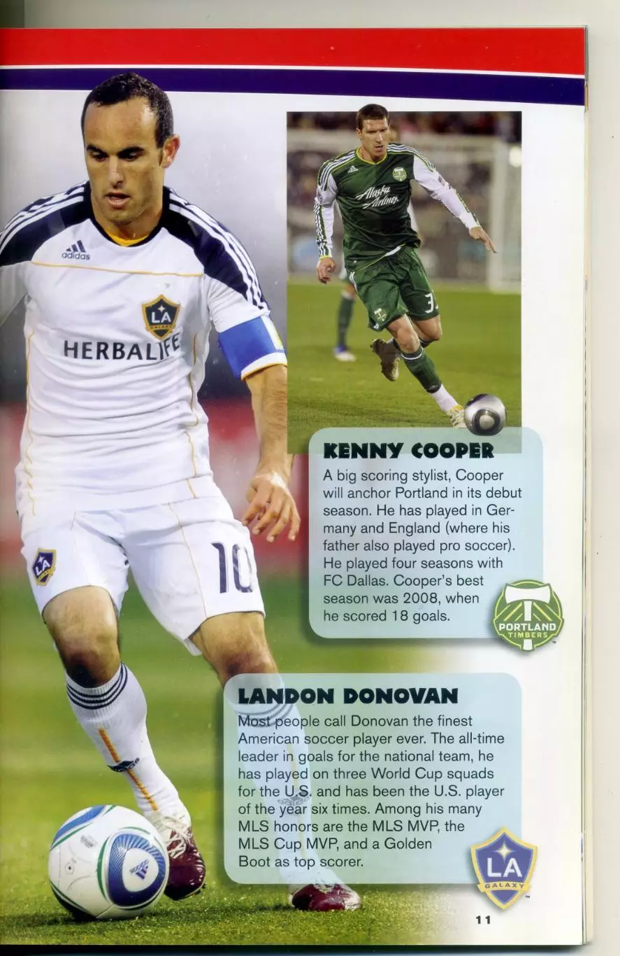 Журнал Легионеры MLS 2011 - стикеры-логотипы клубов США 2