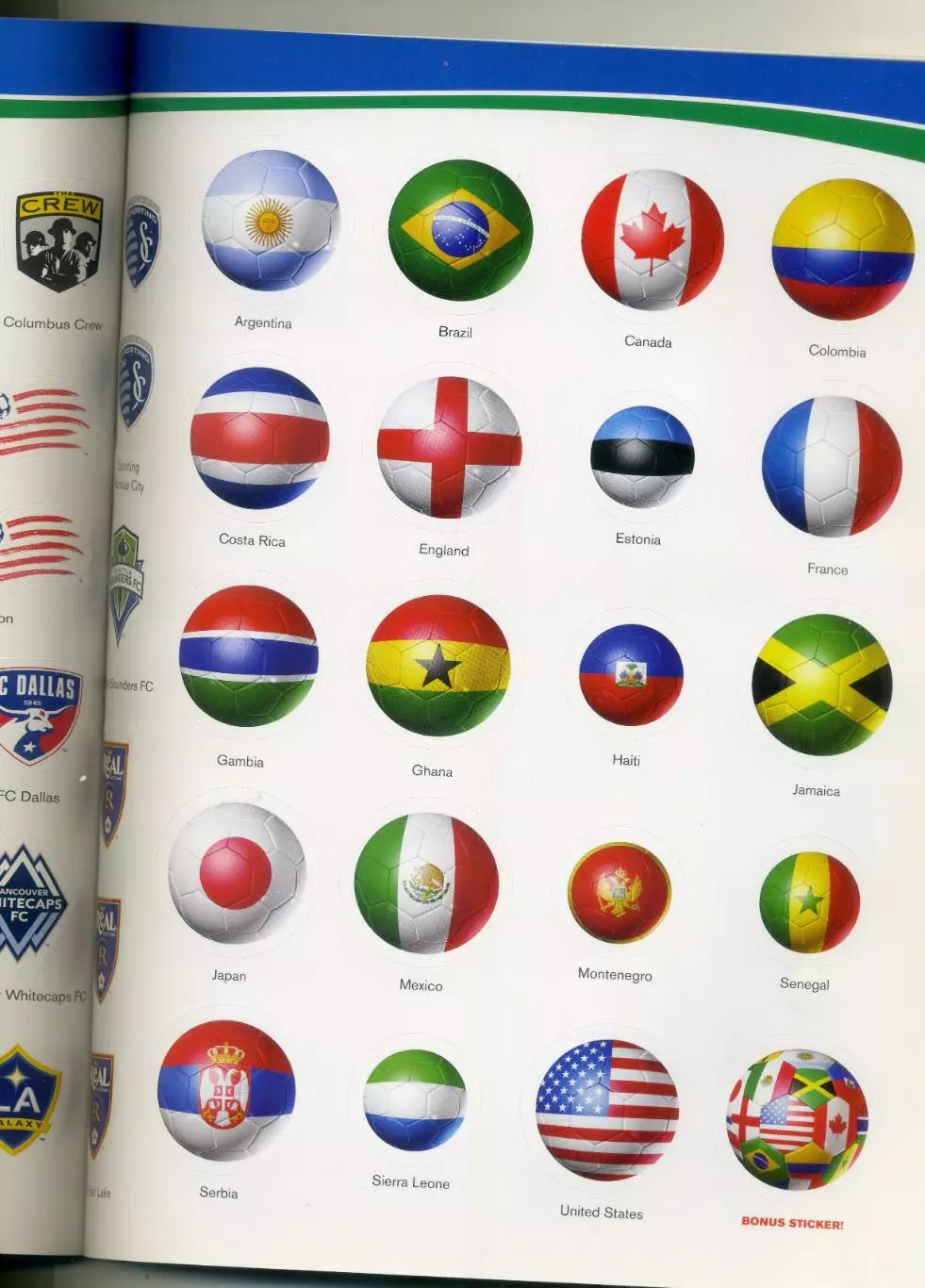 Журнал Легионеры MLS 2011 - стикеры-логотипы клубов США 5