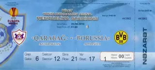 Карабах Азербайджан-Боруссия Дортмунд Германия 2010 Borussia Dortmund Germany