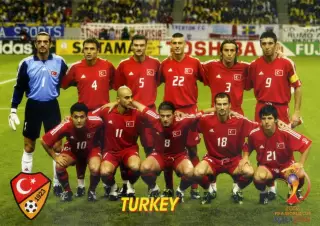 Открытка Турция Turkey - Сборная - Мой Футбол - World Cup 2002