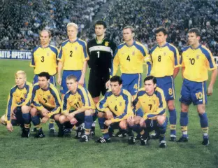 Открытка-Календарь Украина 1999 - Перед матчем Украина - Россия 5.09.1998